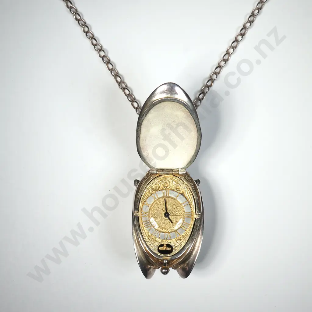 Interesting Sterling Silver Pendant Watch w English Hallmarks w Valuation for $2,000.00 Image 1++