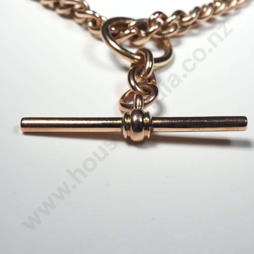 Substantial 9ct Gold Antique Fob Chain Necklace Image 1++