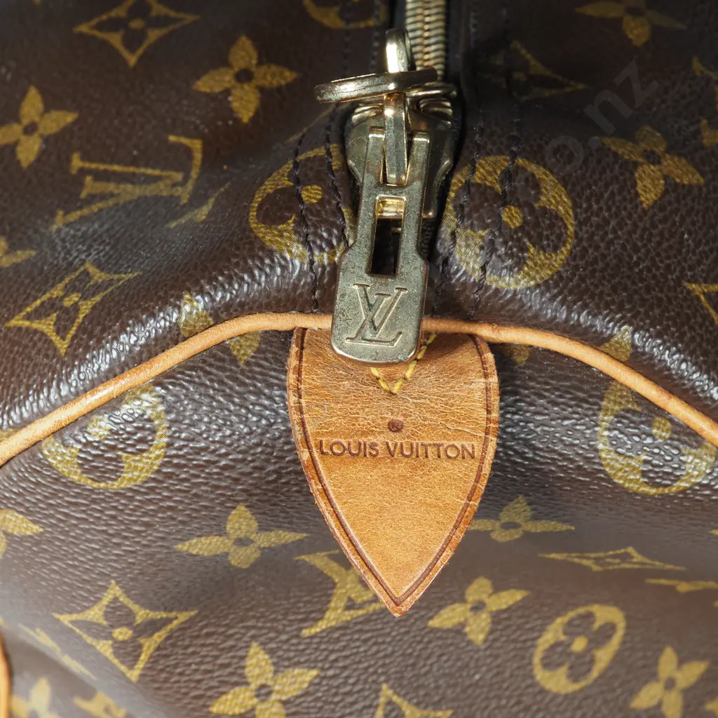 Louis Vuitton Keepall Bandoulière 60 Duffel Bag, Monogram Canvas w Leather Trim Image 1++