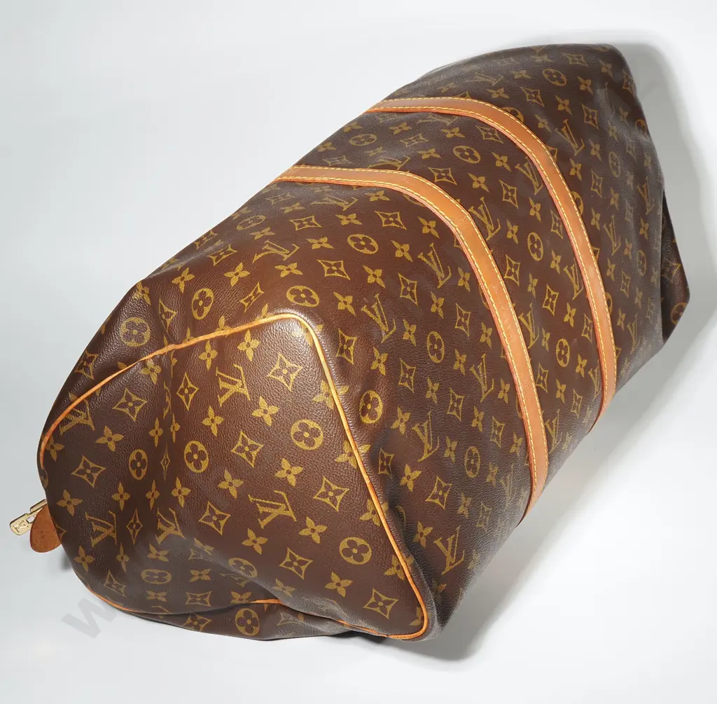 Louis Vuitton Keepall Bandoulière 60 Duffel Bag, Monogram Canvas w Leather Trim Image 1++