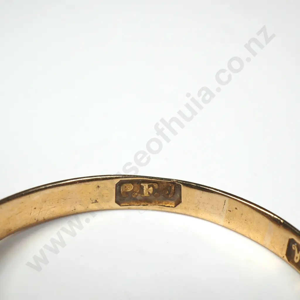 Antique 18ct Gold Opal & Diamond Ring w English Hallmarks Image 1++