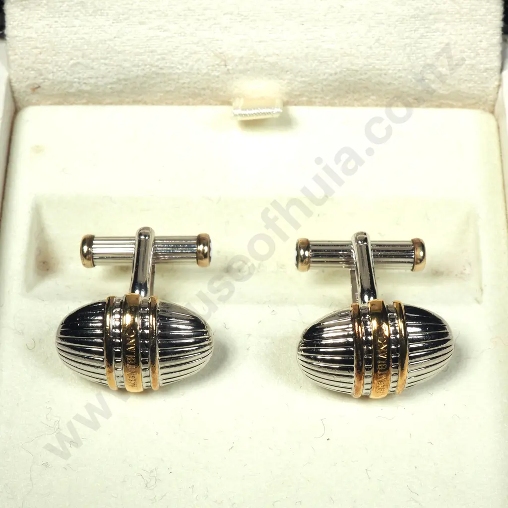 Cased Mont Blanc Sterling Silver Cufflinks  Image 1++