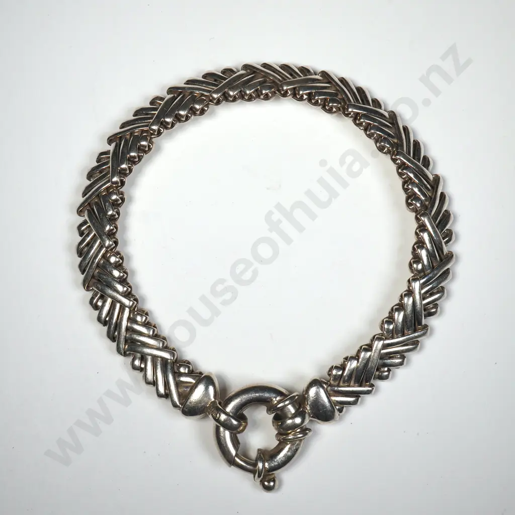 Fancy Sterling Silver Italian Bracelet Image 1++