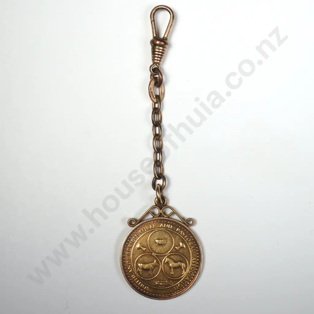 1911 Southland 15ct Gold Fob A&P Prize Medal to George Simpson Image 1++