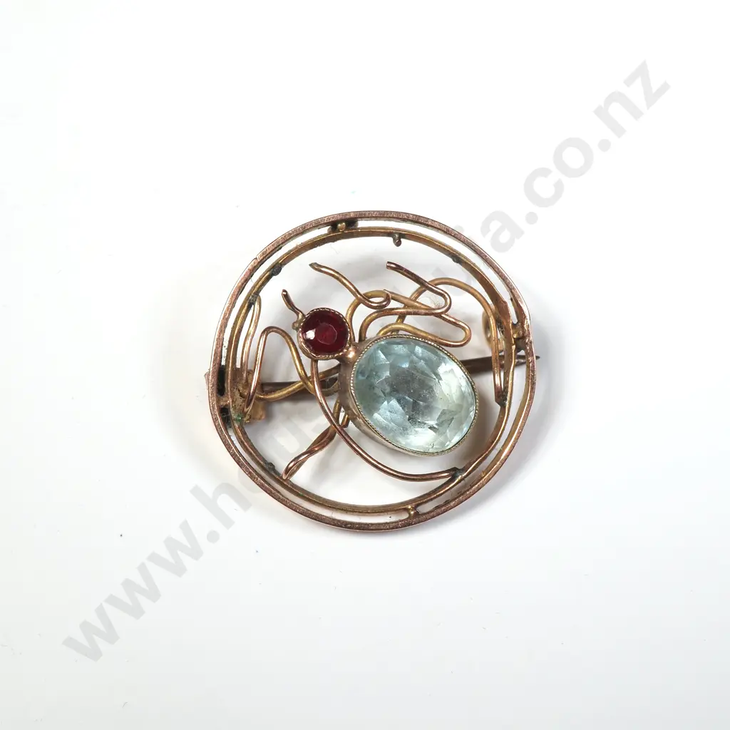 Edwardian 9ct Gold Spider Brooch A/F Image 1++
