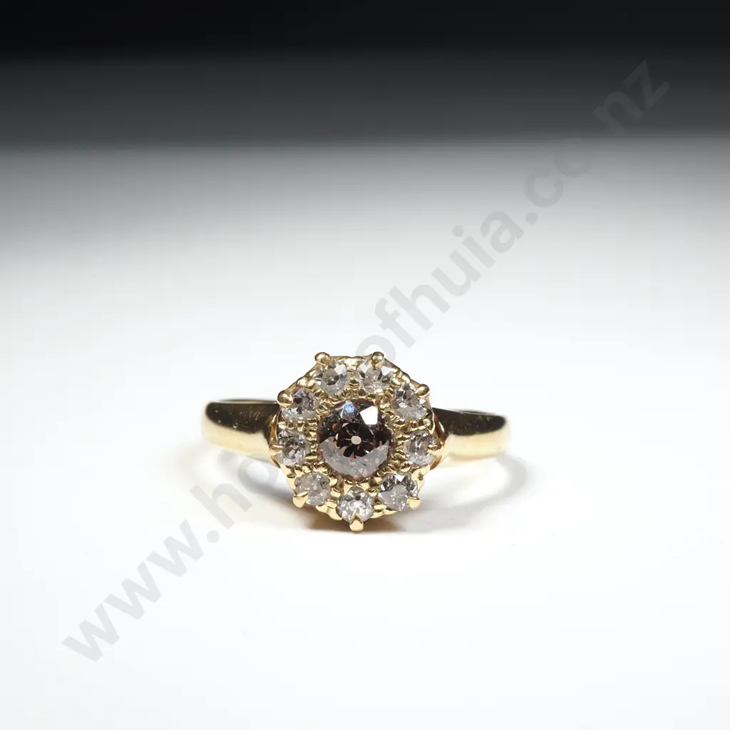 18ct Gold & Diamond Cluster Ring Image 1++