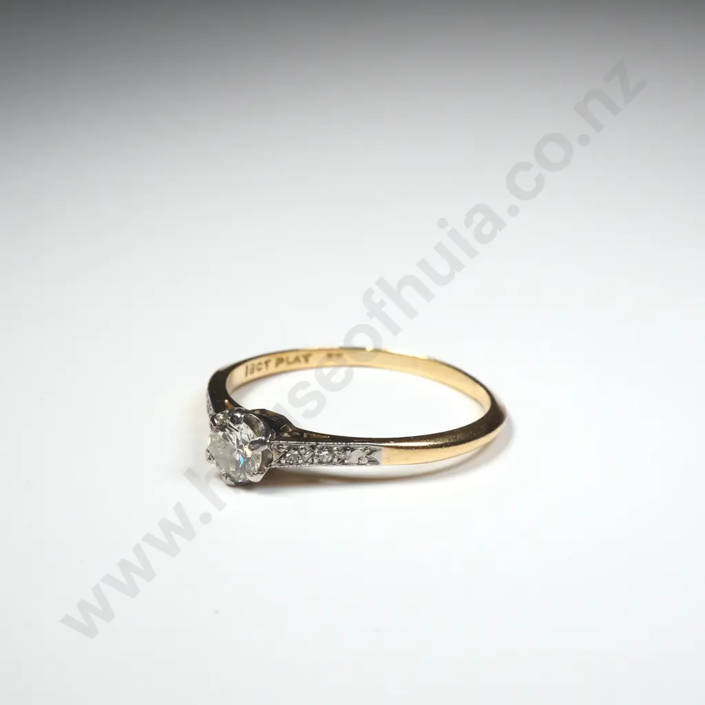Vintage 18ct Gold Diamond Ring w Valuation for $3,325.00 Image 1++