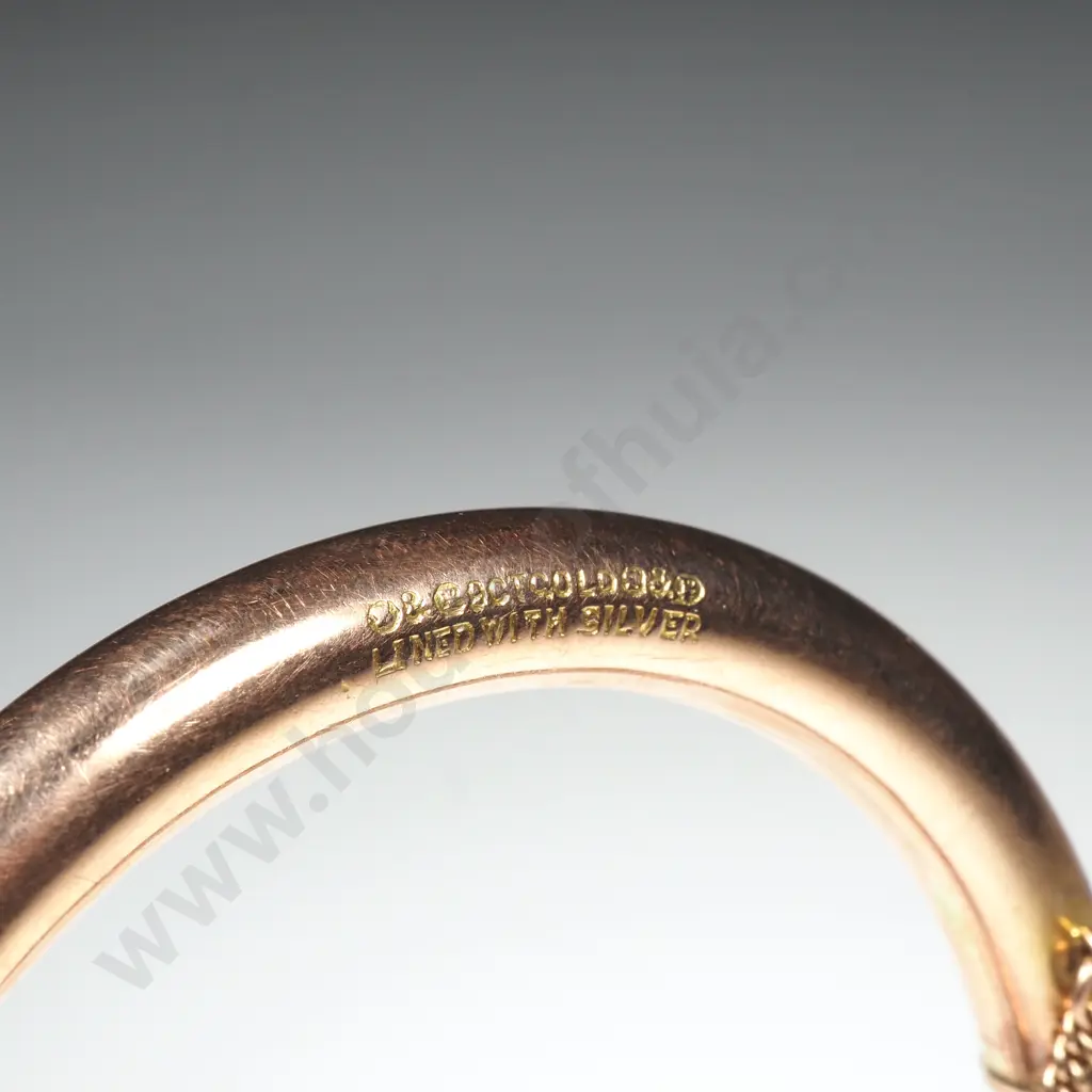 9ct Gold Lined Silver Bracelet Image 1++