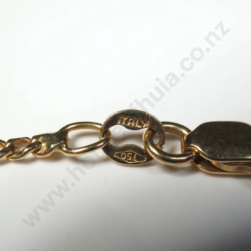 18ct Gold Chain & 9ct Gold St Christopher Pendant Image 1++