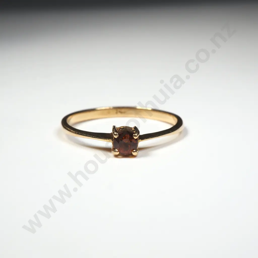 14ct Gold Citrine Solitaire Ring Image 1++