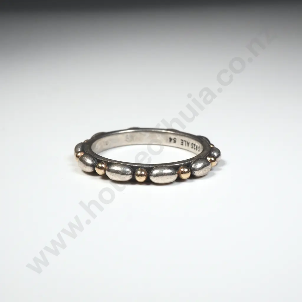 Sterling Silver w Gold Accents Pandora Ring Image 1++