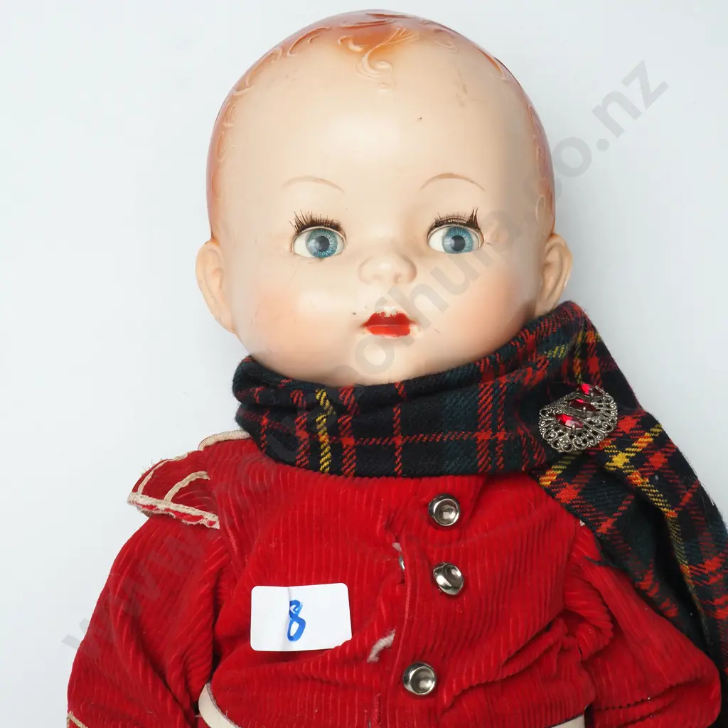 Vintage Pedigree Boy Doll, Made in New Zealand in Scottish Costume Image 1++
