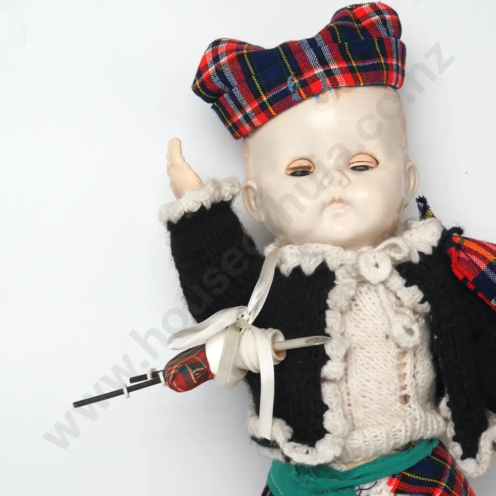Vintage Pedigree Boy Doll, Made in New Zealand in Scottish Costume Image 1++