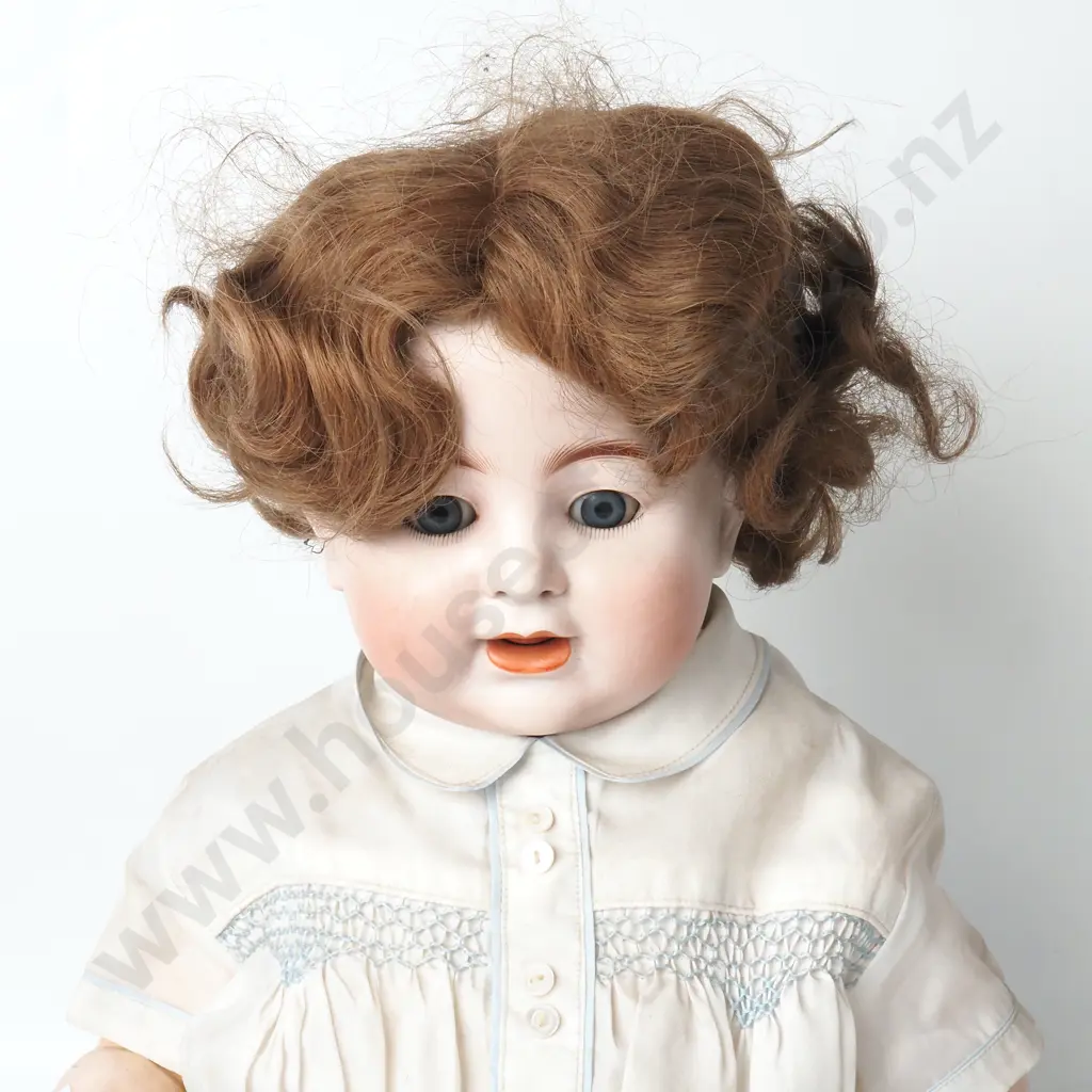 Bisque Porcelain Baby Boy w Glass Eyes, Composite Body - Made in Germany Image 1++