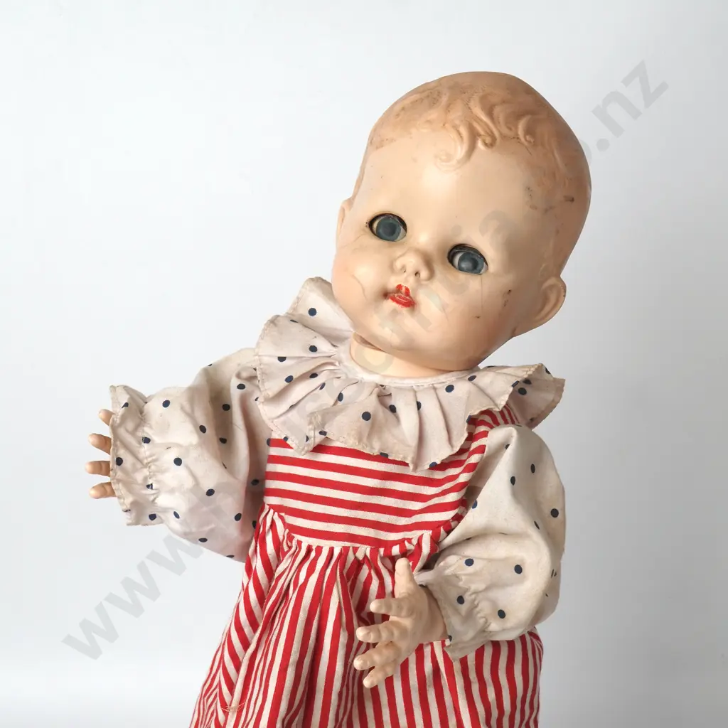 Vintage Pedigree Made In New Zealand Toddler Doll w Stand Image 1++
