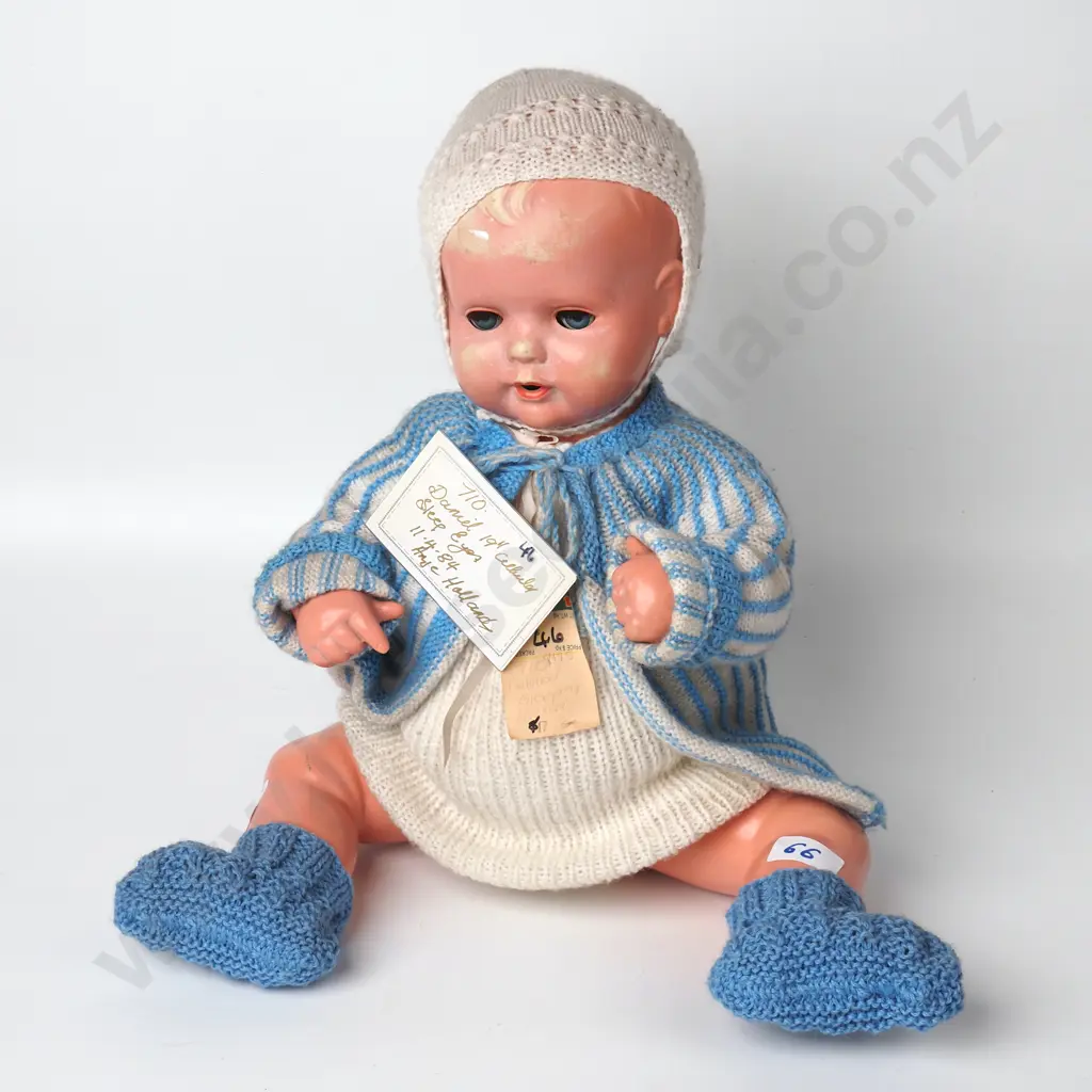 Celluloid Sleepy-Eye Baby Doll - Turtulon Made in Germany Image 1++