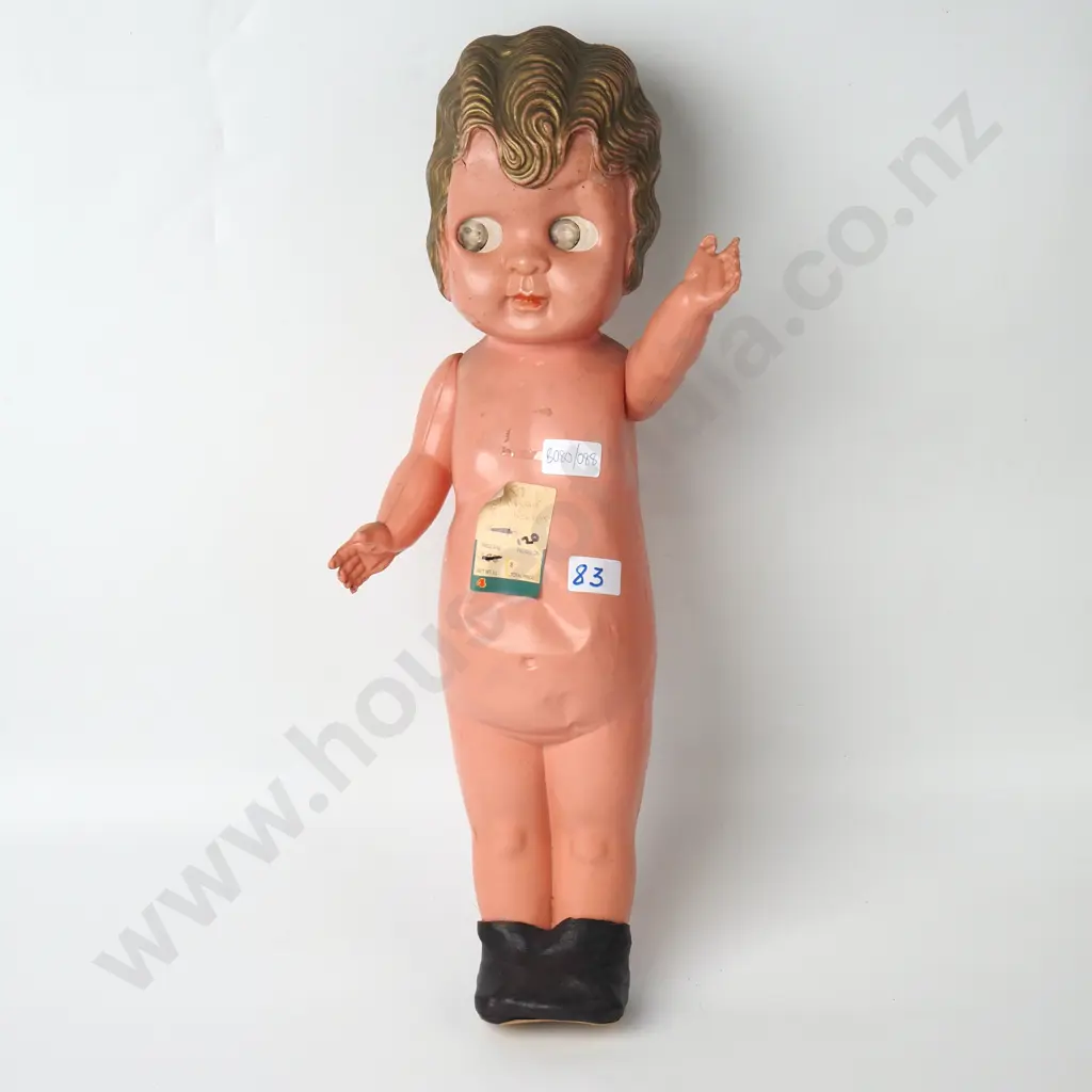 Vintage Gold Hair Celluloid Kewpie - 21inch Image 1++