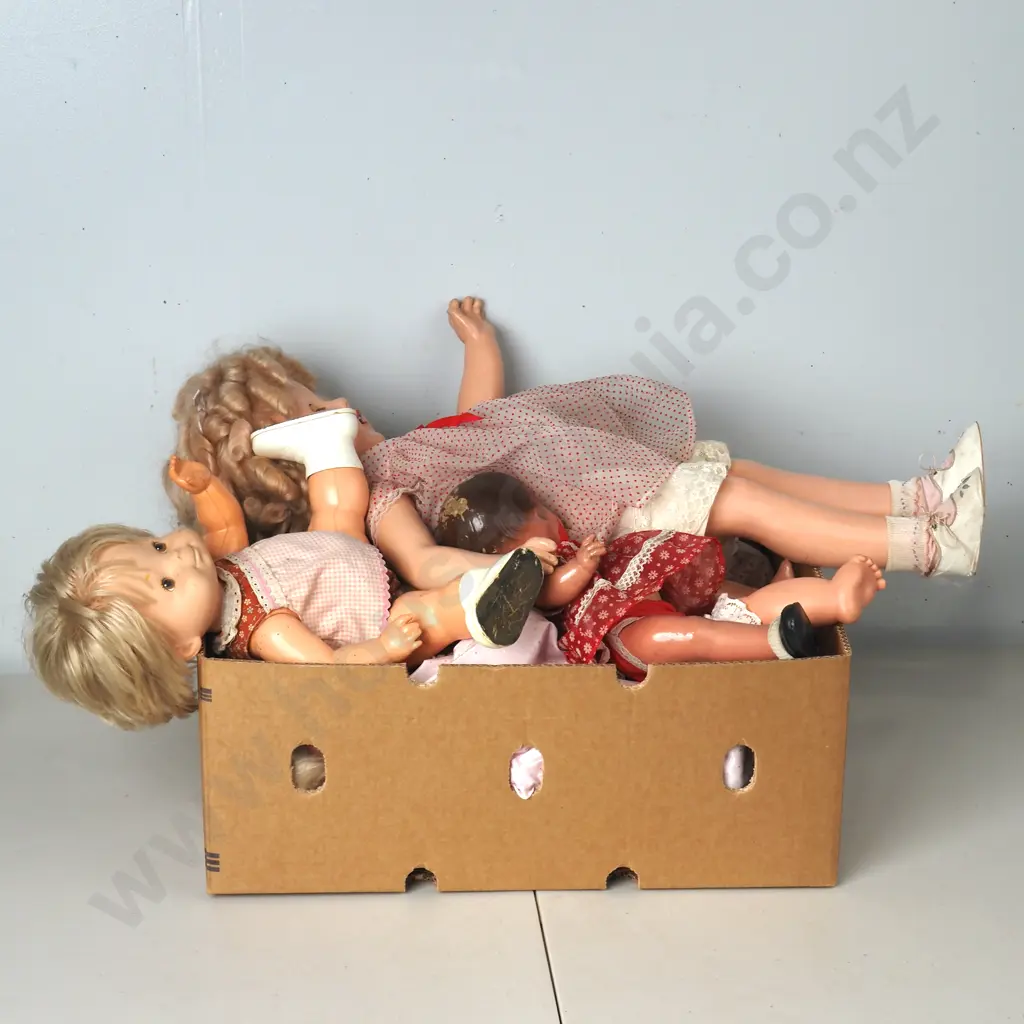 Large Box of Assorted Dolls Image 1++