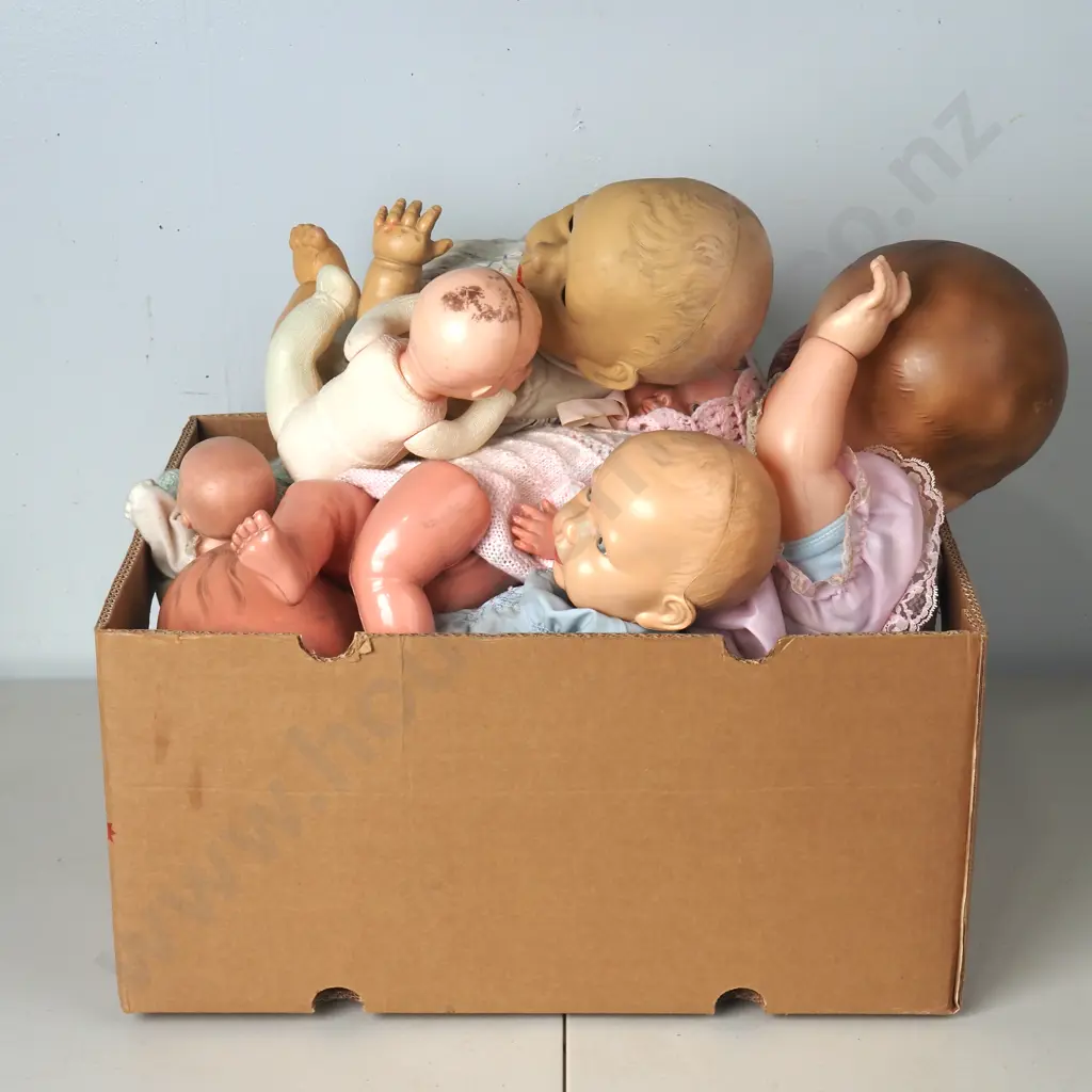 Large Box of Assorted Dolls Image 1++