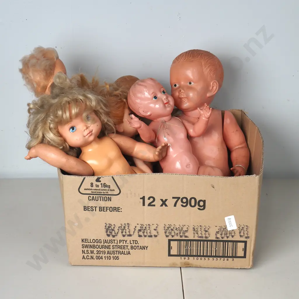 Large Box of Assorted Dolls Image 1++