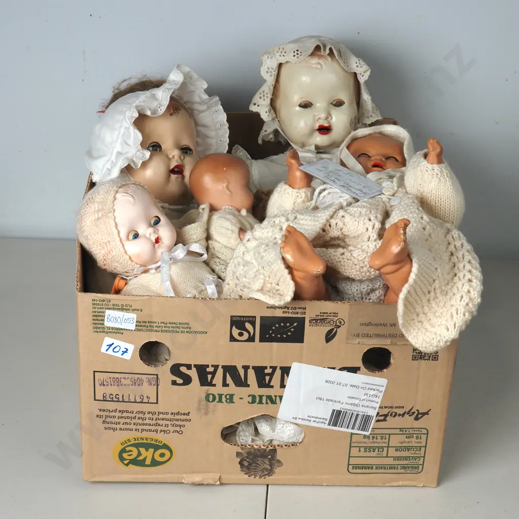 Large Box of Assorted Dolls Image 1++