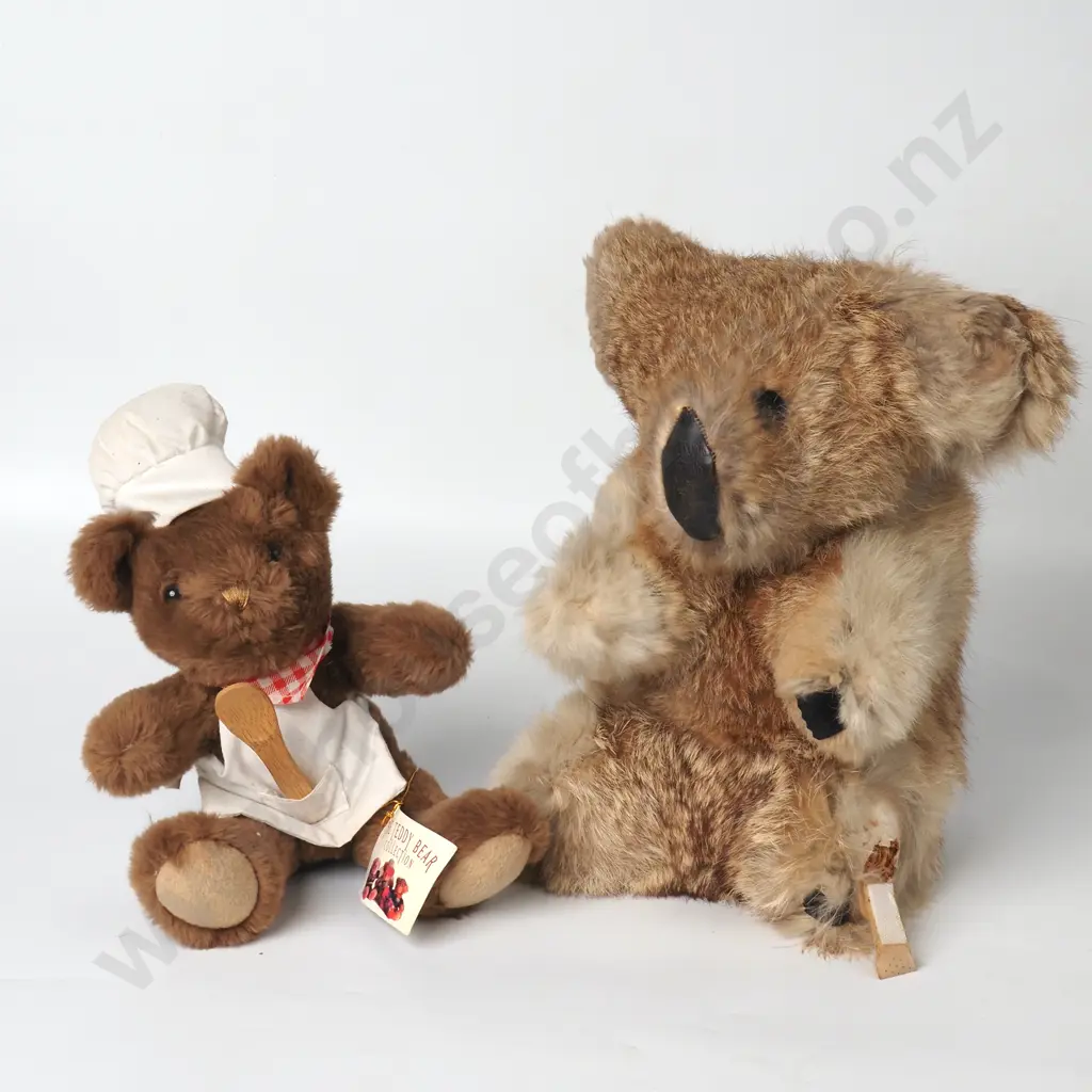 Fur Koala Bear & a 'Clement the Chef' Bear from The Teddy Bear Collection Image 1++