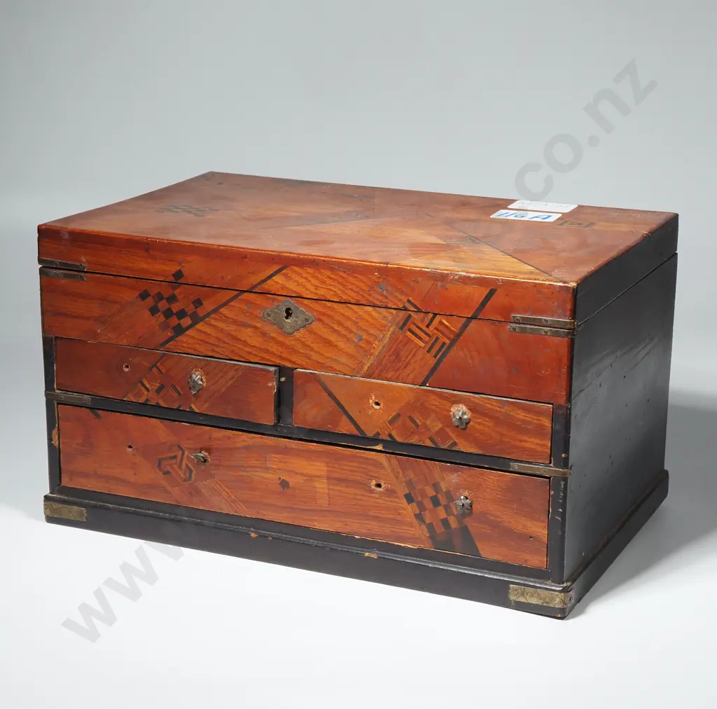 Victorian Mahogany Sewing Box Image 1++