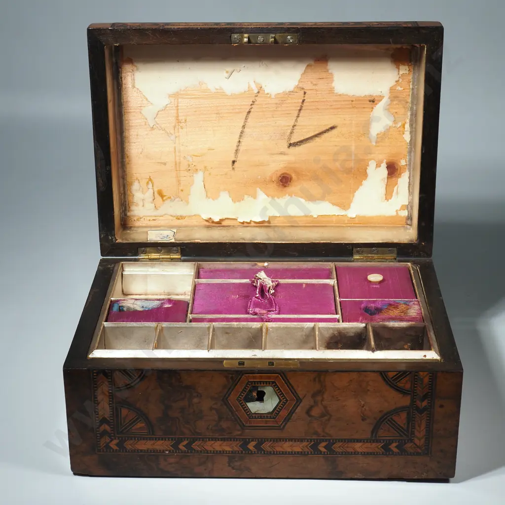 Inlaid Mother Of Pearl Sewing Box A/F Image 1++