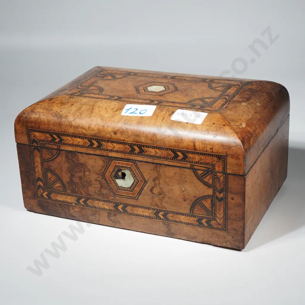 Inlaid Mother Of Pearl Sewing Box A/F Image 1++
