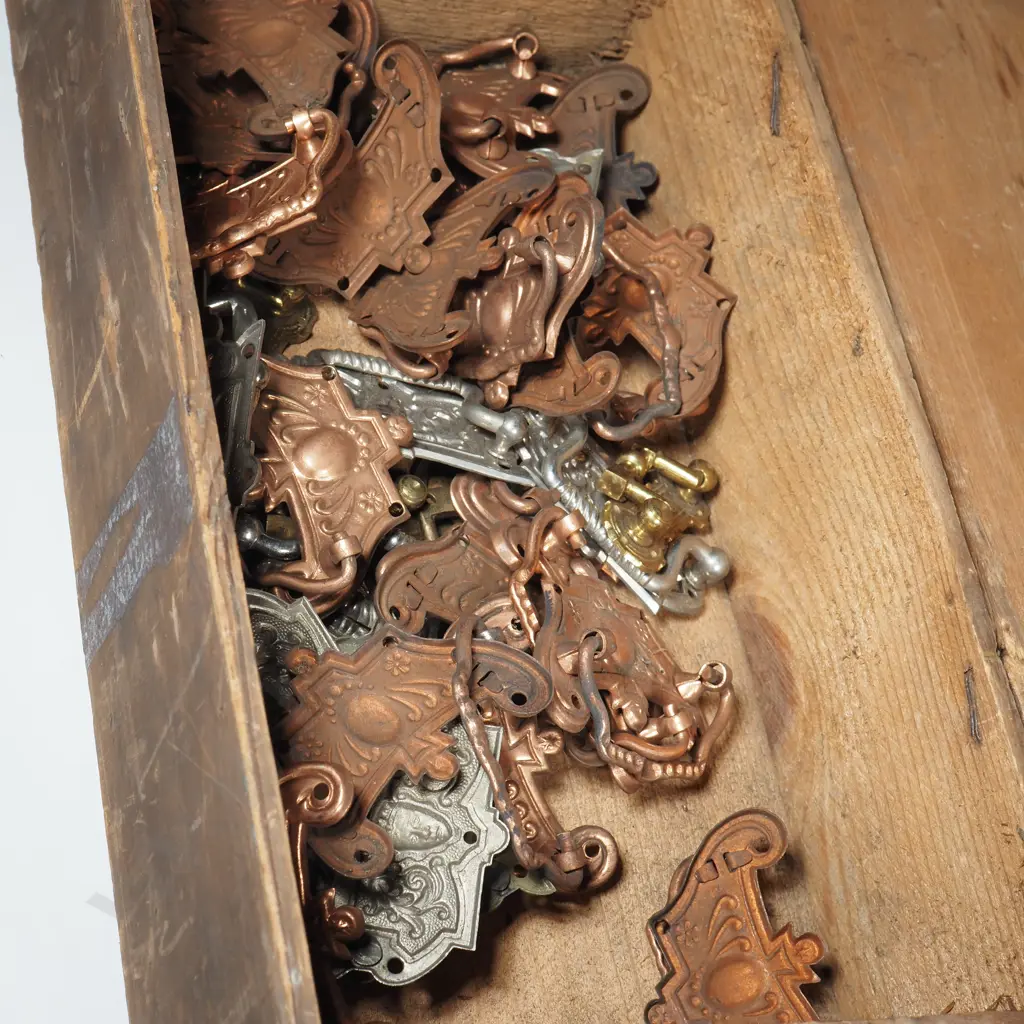 Box of Unused Stock Edwardian Chest Handles Image 1++
