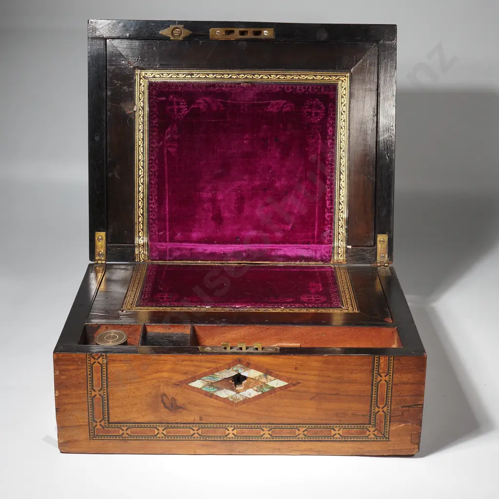 Victorian Walnut Writing Box Image 1++