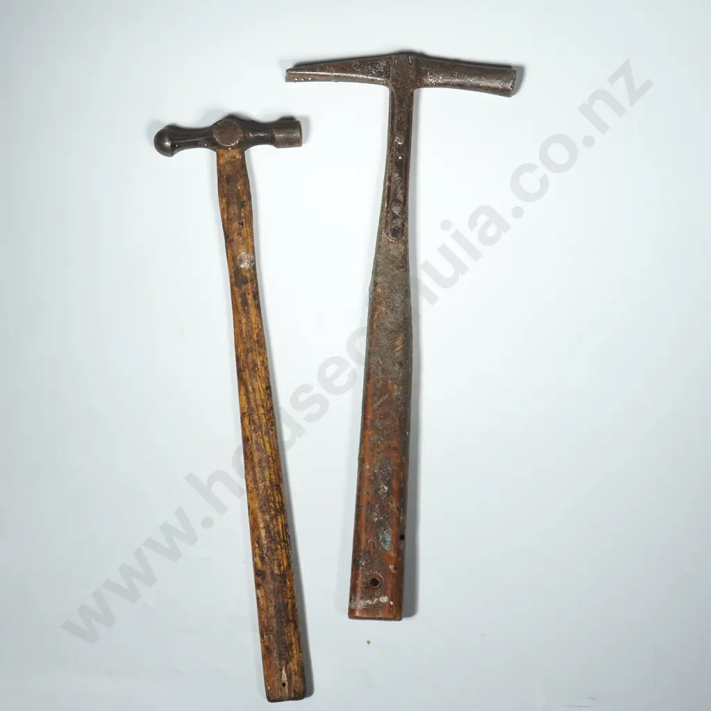 Vintage Ball Peen Hammer &  Vintage Tack Ham w Claw End Image 1++