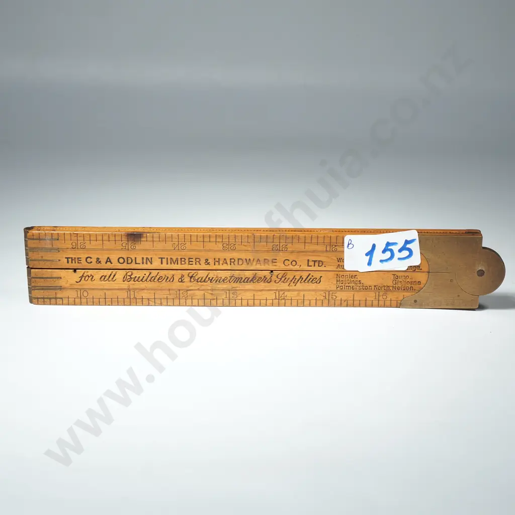Advertising Rabone Boxwood & Brass Folding Ruler Image 1++