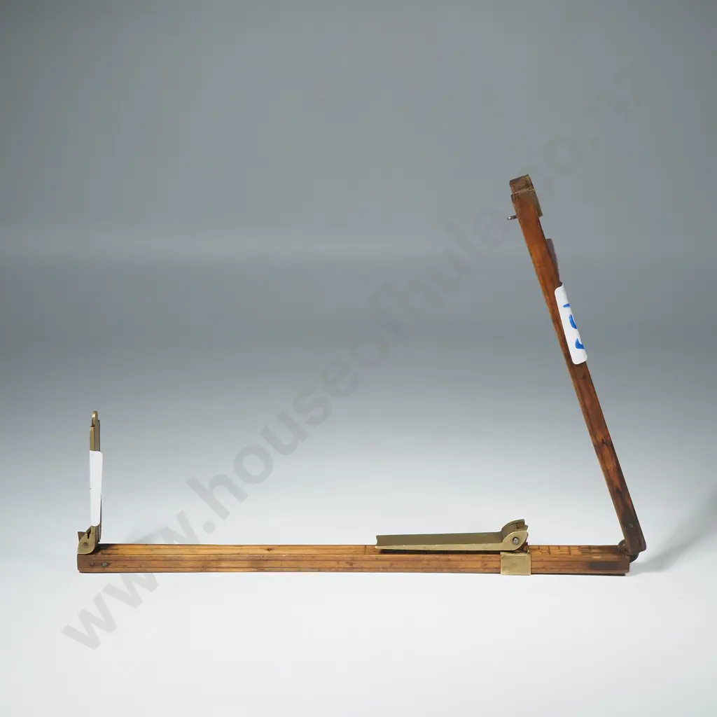 Ullathorne & Co Boxwood & Brass Foot Measuring Rule w Sliding Calipers Image 1++