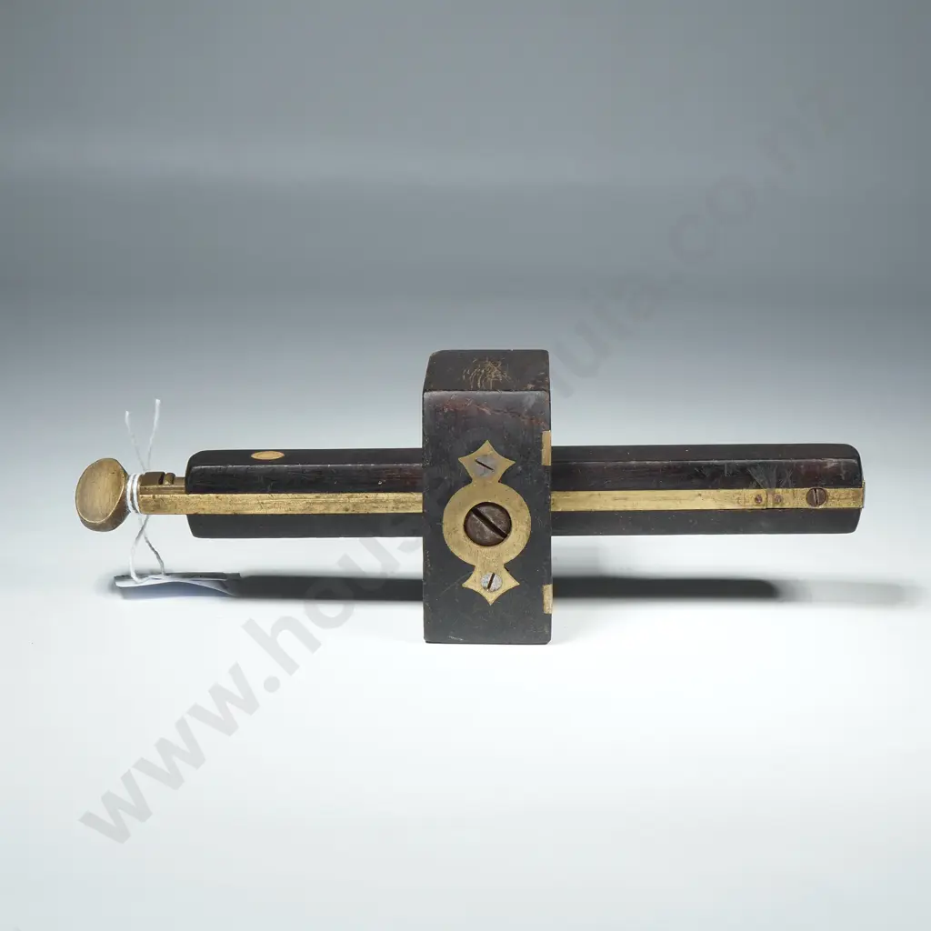 Vintage Ebony & Brass Mortice Gauge Image 1++