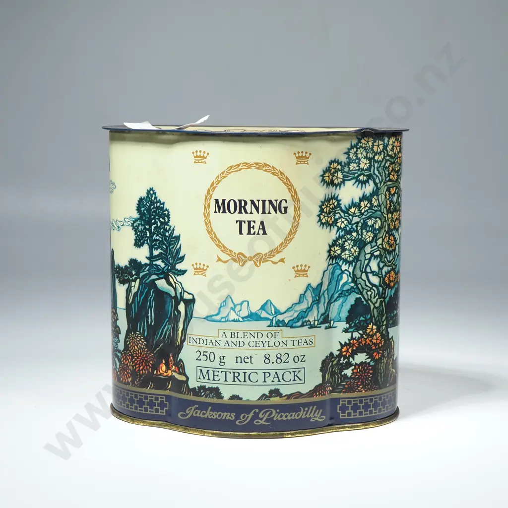 Asian Theamed Tea Caddy Labelled 'Morning Tea' Image 1++