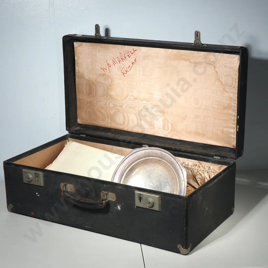 Black Suitcase w Miscellaneous Items Image 1++
