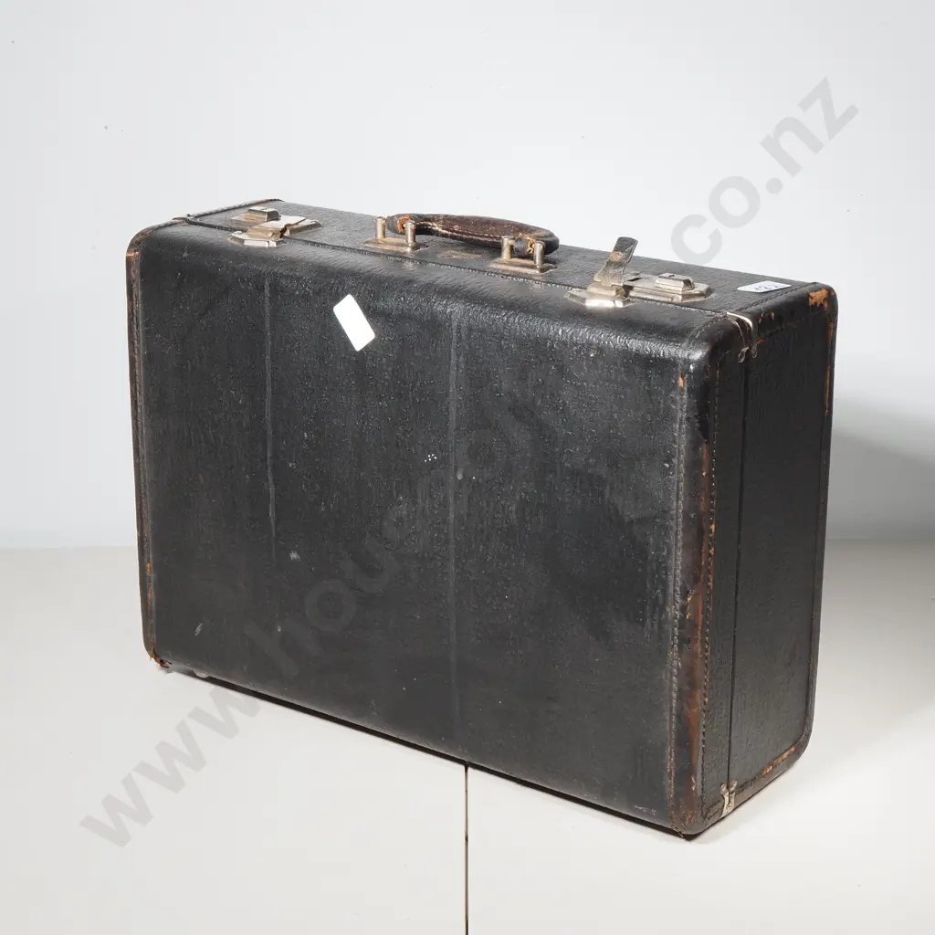 Black Suitcase w Miscellaneous Items Image 1++