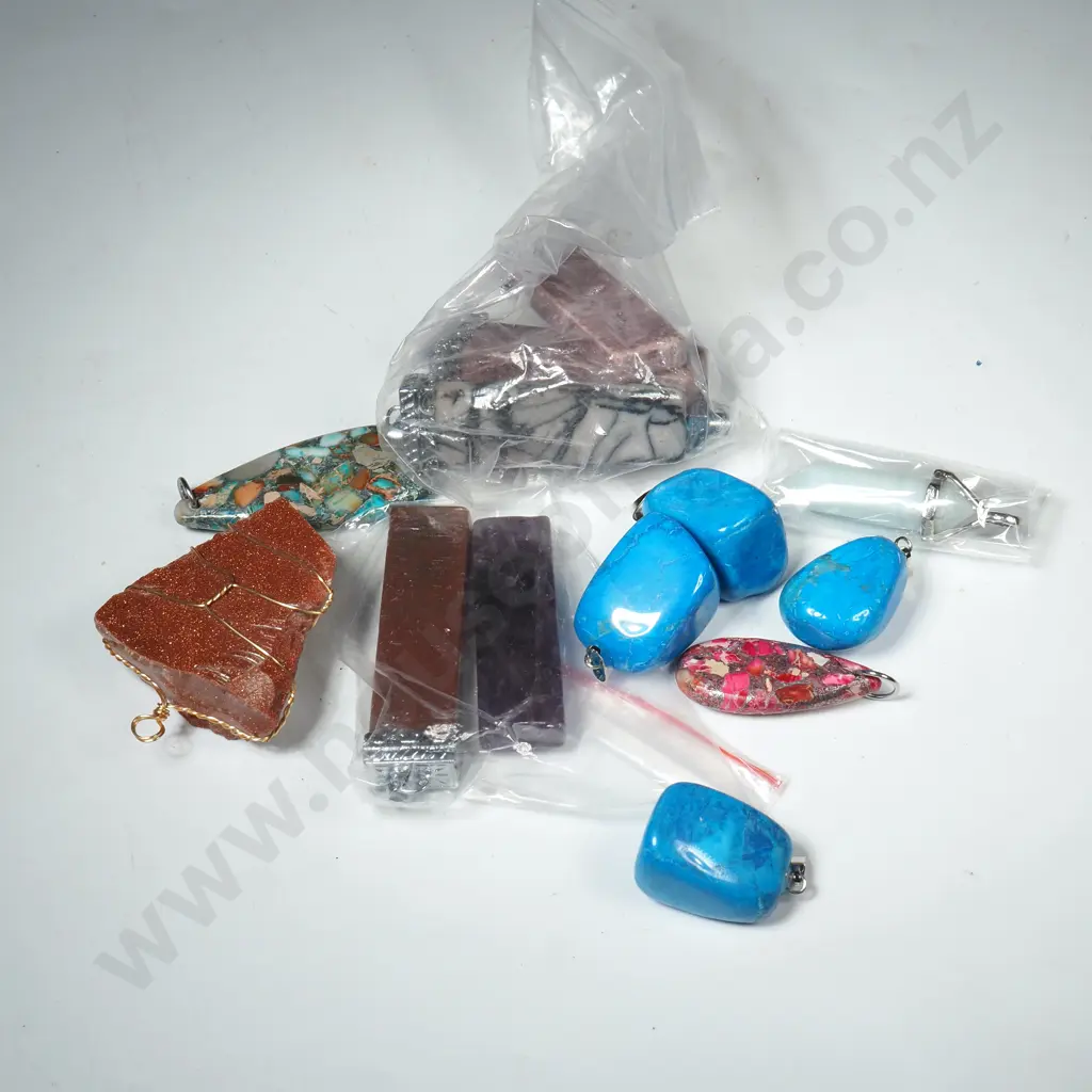 Large Variety of Gemstone Pendants Image 1++