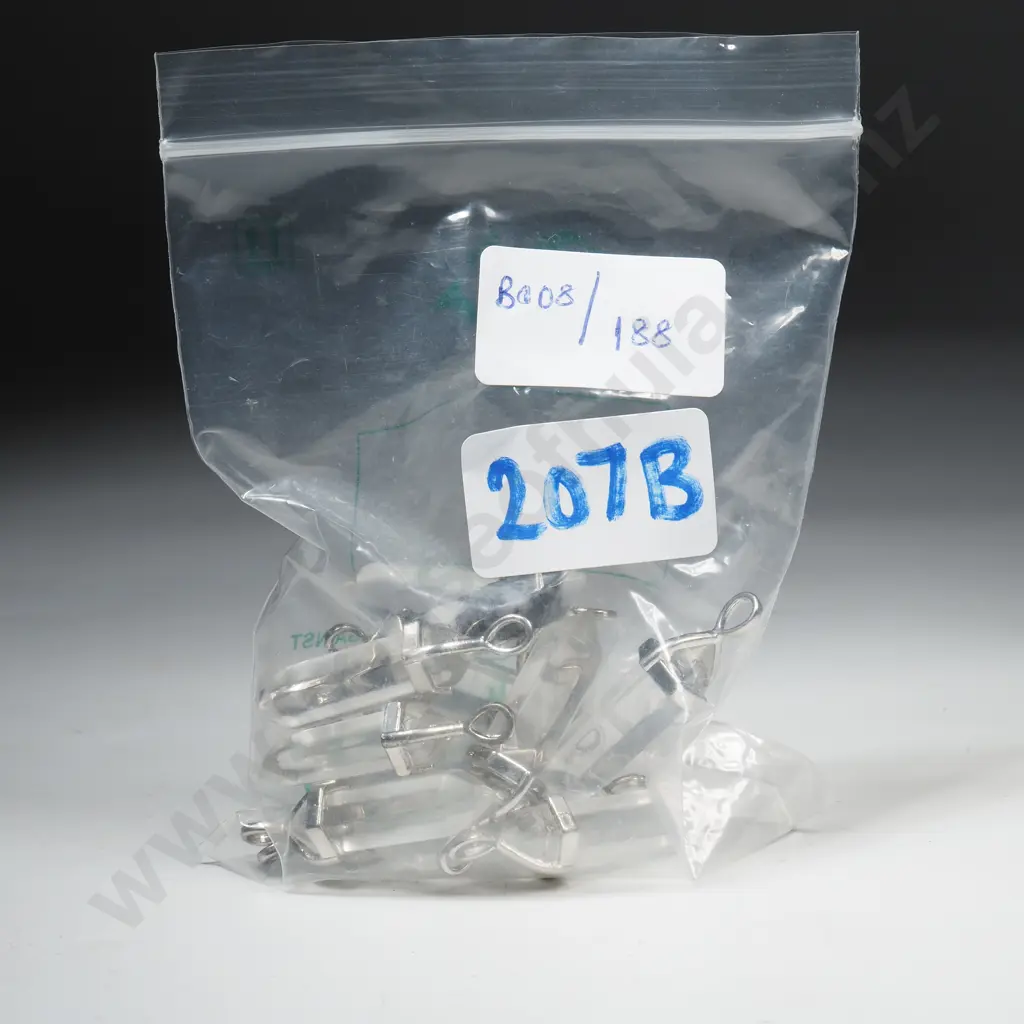 Quantity of Glass Crystal Double Terminated Pendants w Silver Mounts Image 1++