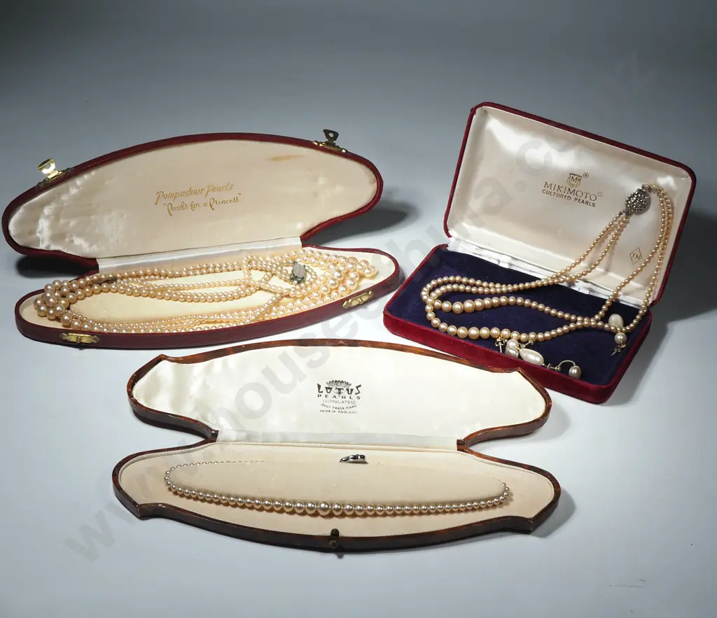 Three Boxes Of Faux Pearls Image 1++