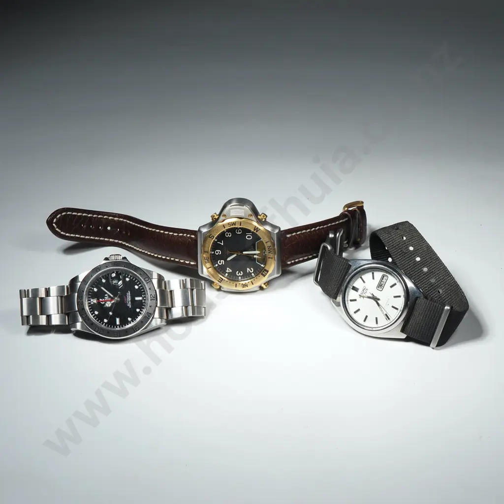 Three Vintage Gents Wristwatches -Seiko, Alpha & Citizen Image 1++