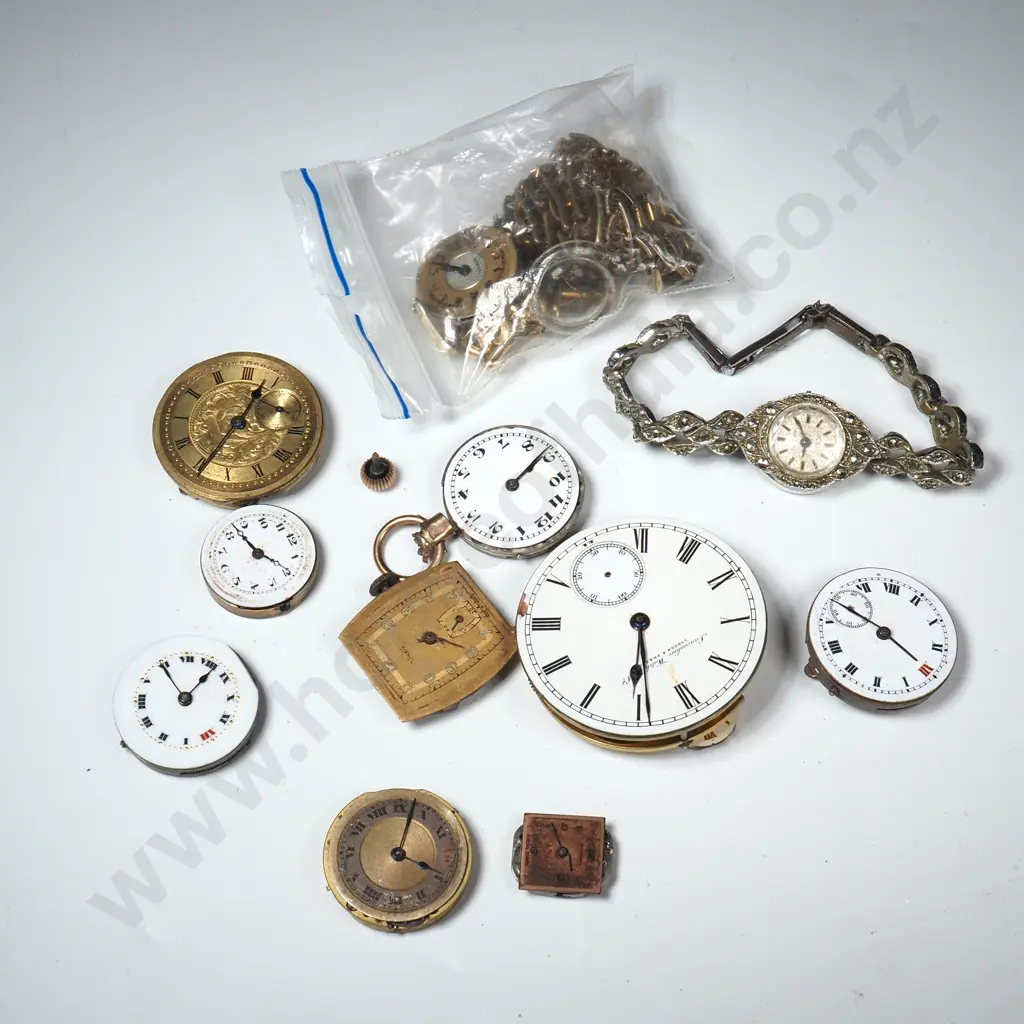 Quantity of Watch Parts & a Marcasite Wristwatch Image 1++