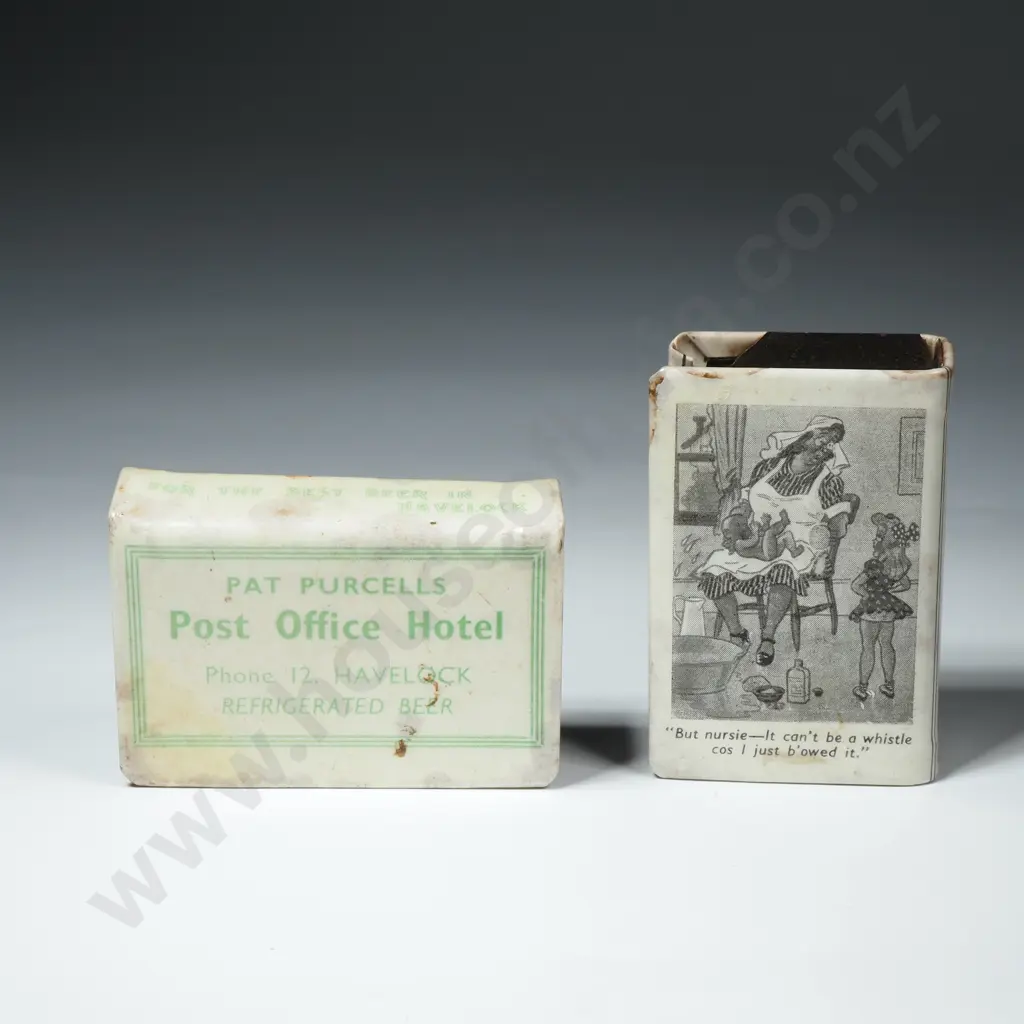 Two Vintage Metal Matchbox Holders Image 1++