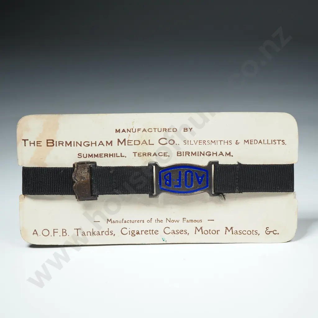 Antique Sterling Silver The Ancient Order of Froth Blowers Enamel Bracelet - As New  Image 1++