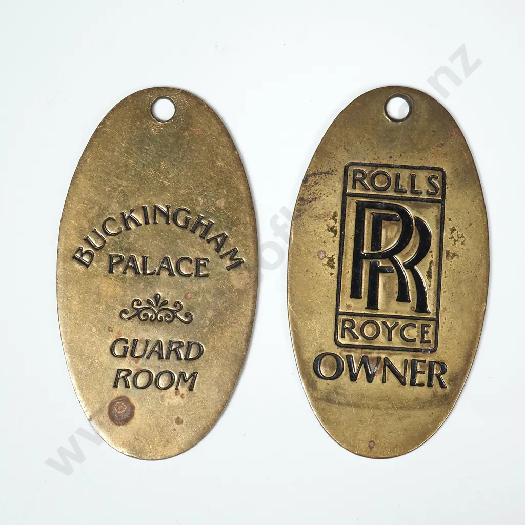 Two Brass Plates - Rolls Royce Owner & Buckingham Palace Guard Room Image 1++