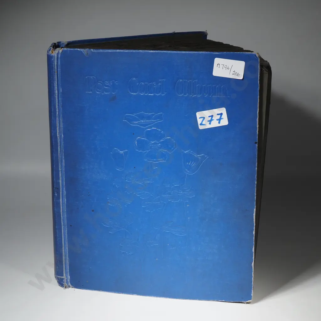 Vintage Postcard Album Containing a Variety of Subjects Including Many Souvenir Postcards from International Travel Image 1++