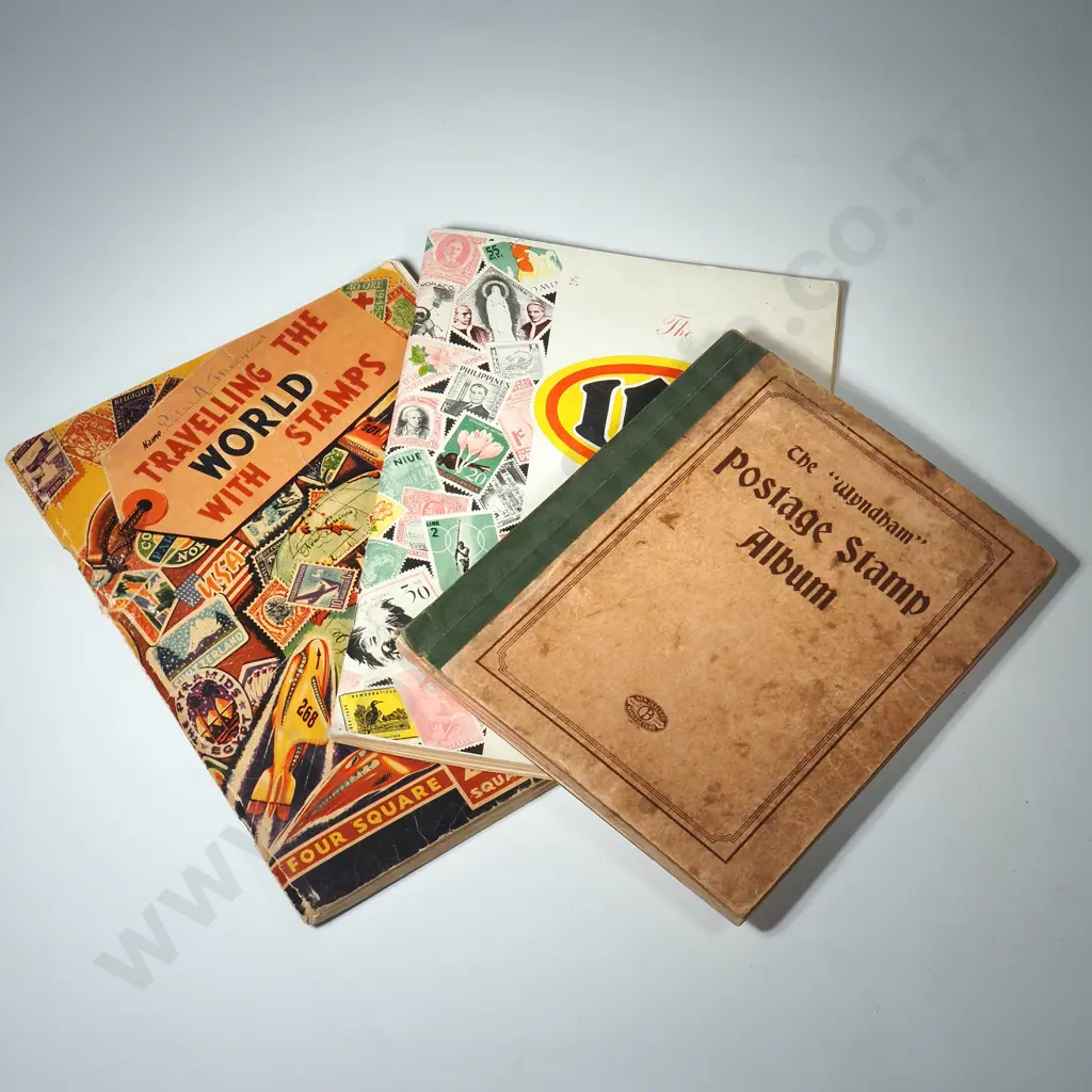 Three Stamp Albums Containing World Stamps Image 1++