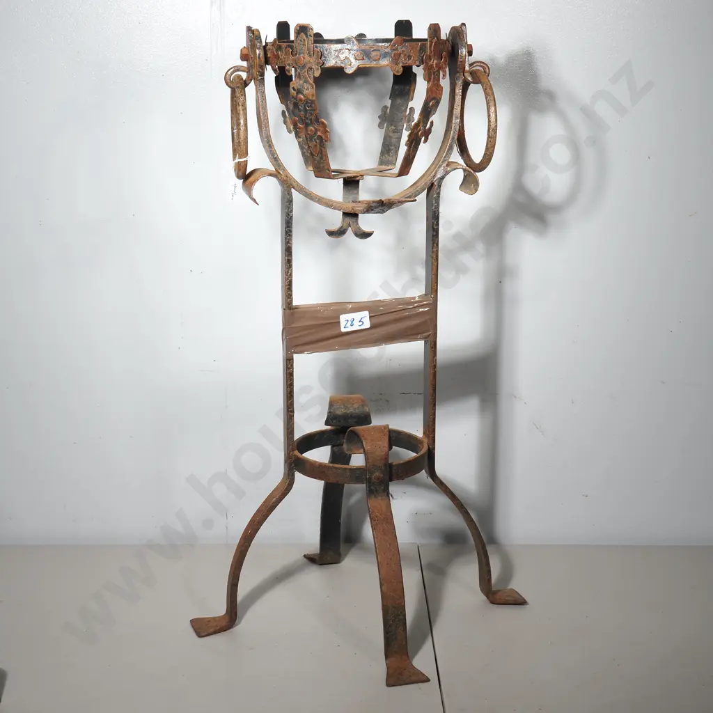 Vintage Cast Iron Stand Possibly Used to Holder a Jardinere or Planter Image 1++