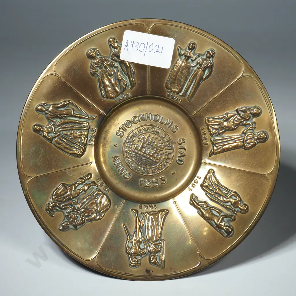 Stockholms Stad Anno 1253 copper plate Image 1++